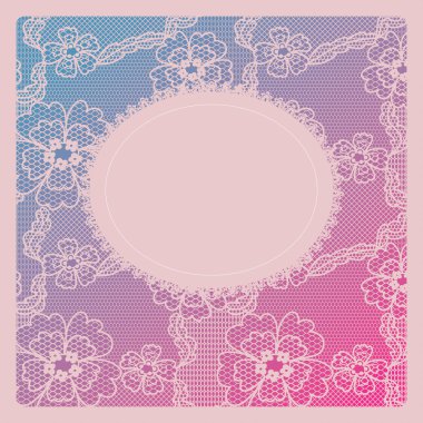 Elegant doily on lace gentle background for scrapbooks clipart
