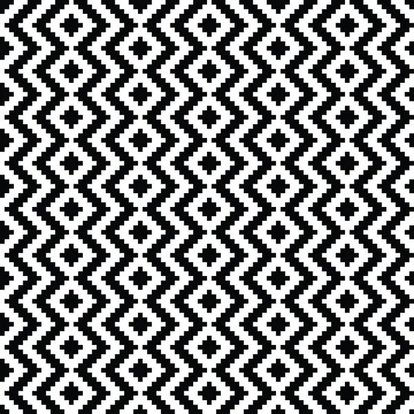 Monokrom elegant seamless mönster. svart och vitt mönster. — Stock vektor