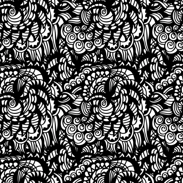 Hand-drawn seamless pattern may be used as background — Stock Vector