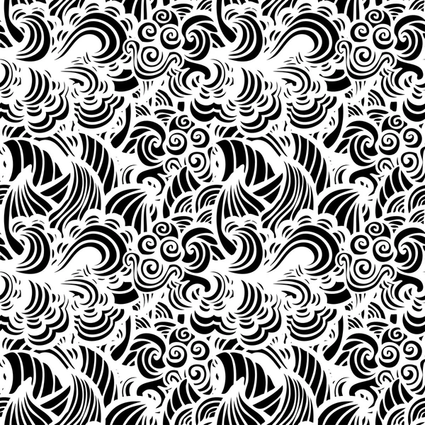 Mosaic vector seamless pattern with waves — Stock Vector