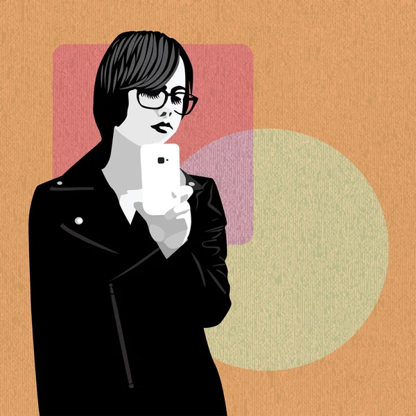 Girl taking a picture Vector Graphics