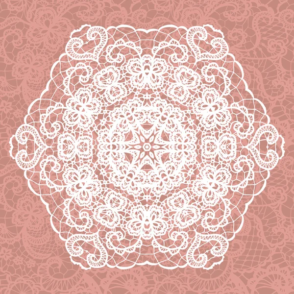 Elegant lacy doily — Stock Vector