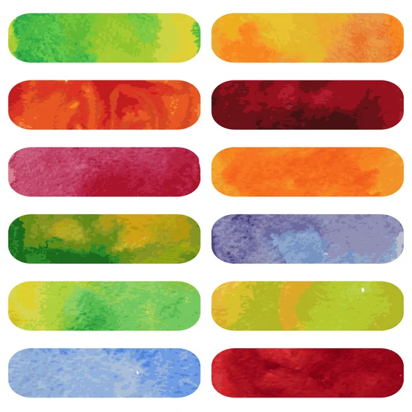 Conjunto de listras aquarela fundo —  Vetores de Stock