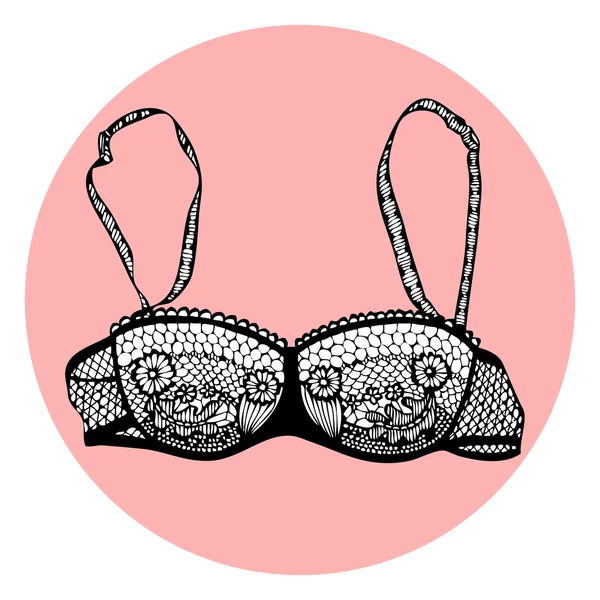 Soutien-gorge vectoriel sexy dentelle . — Image vectorielle