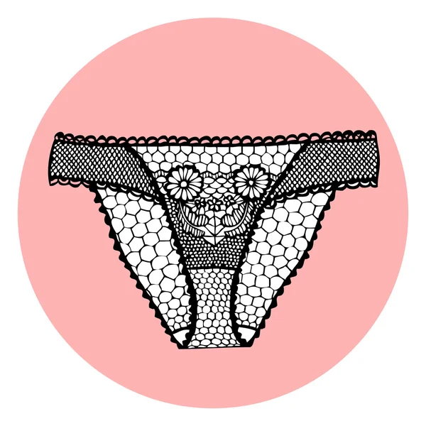 Encaje sexy vector panty . — Archivo Imágenes Vectoriales