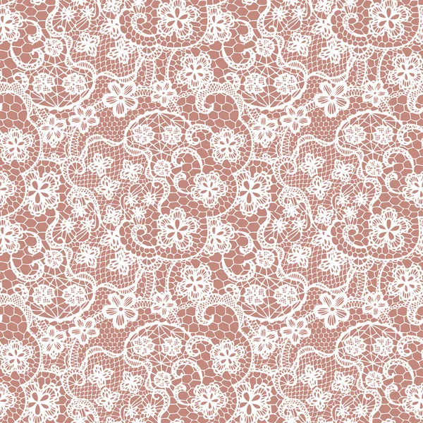 Lace seamless pattern with flowers — Stock Vector