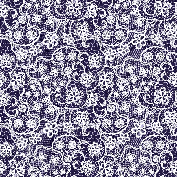 Lace seamless pattern with flowers — Stock Vector