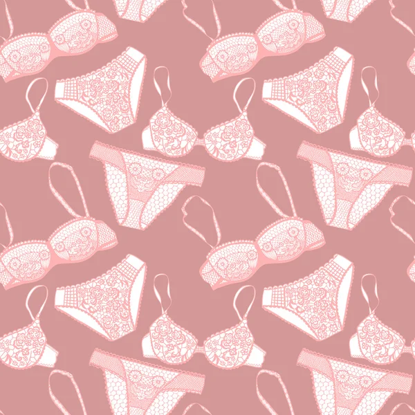 Ensemble de lingerie sexy vectoriel dessiné à la main . — Image vectorielle