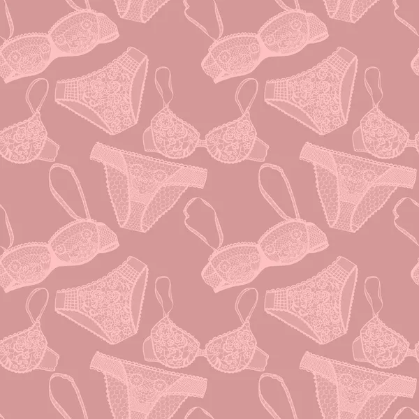 Ensemble de lingerie sexy vectoriel dessiné à la main . — Image vectorielle