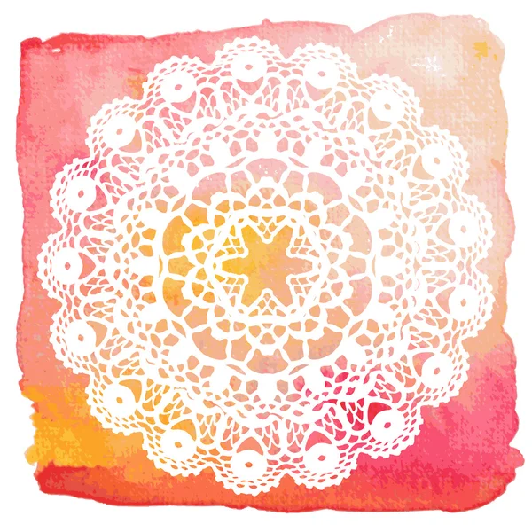 Elegant lacy doily. Crochet mandala. — Vector de stoc