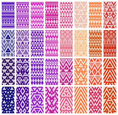 Tribal lace patterns clipart
