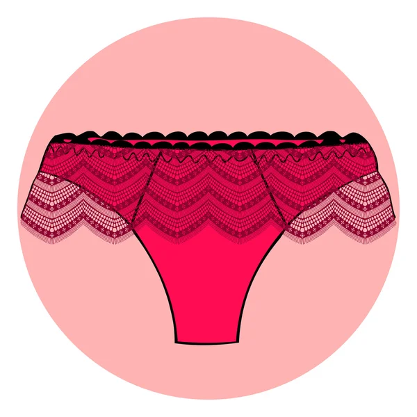 Culotte dentelle rose — Image vectorielle