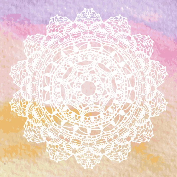 White lacy doily — Stock Vector