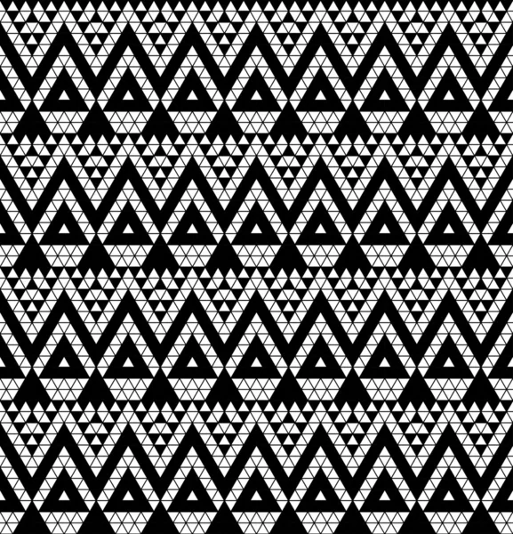 Tribal monochrome pattern — Stock Vector