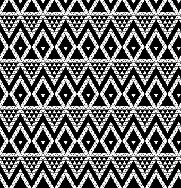 Tribal monochrome pattern — Stock Vector