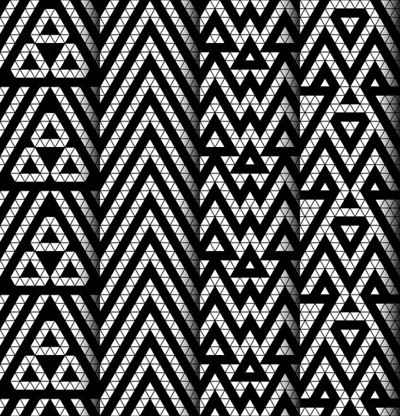 Tribal zwart-wit patronen — Stockvector