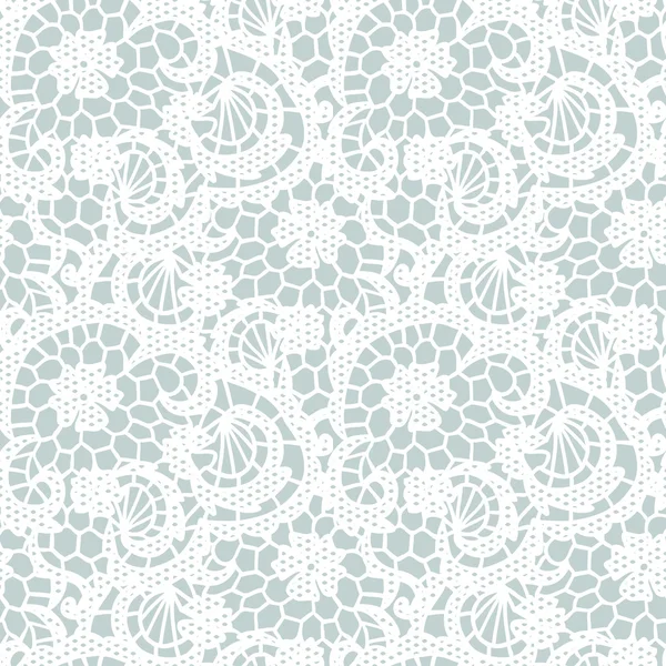 Lace seamless pattern with flowers — Stock Vector