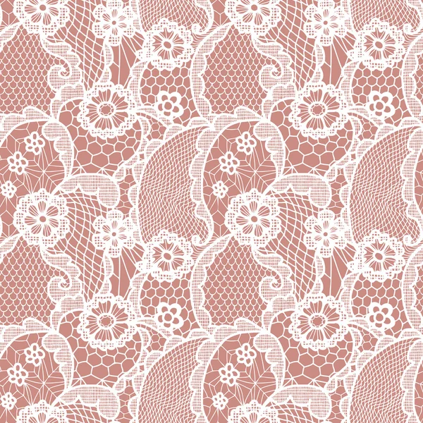 Lace seamless pattern with flowers — Stock Vector