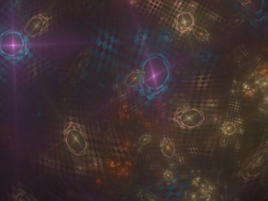 siyah arka plan üzerine soyut fractal