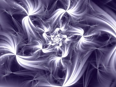 siyah arka plan üzerine soyut fractal
