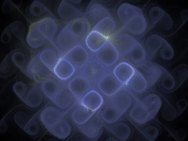 Abstraktes Fraktal auf schwarzem Hintergrund — Stockfoto
