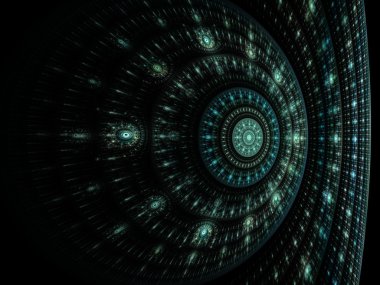 siyah arka plan üzerine soyut fractal