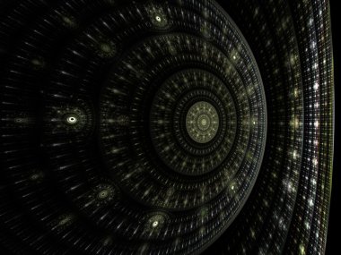 siyah arka plan üzerine soyut fractal