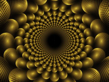 siyah arka plan üzerine soyut fractal