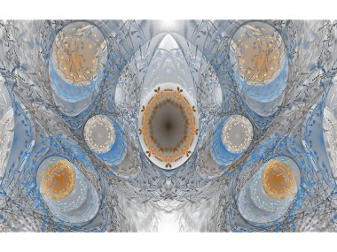 siyah arka plan üzerine soyut fractal