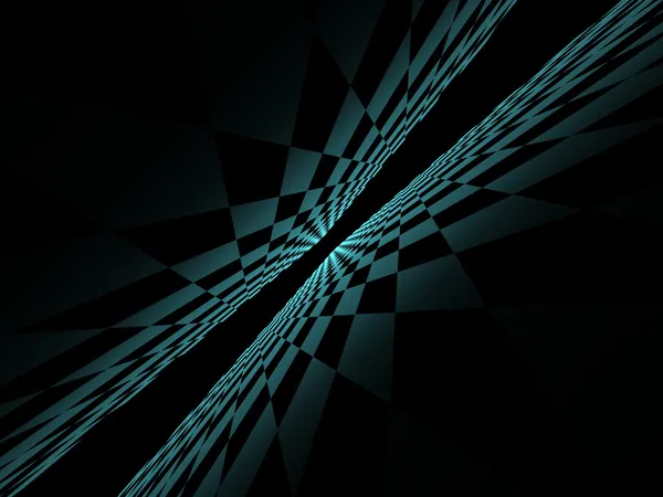 Abstract fractal blue on the black background — Stock Photo, Image