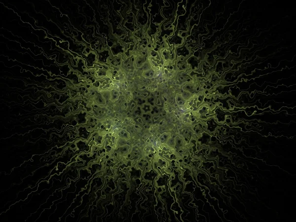 Siyah arka plan üzerine soyut fractal — Stok fotoğraf