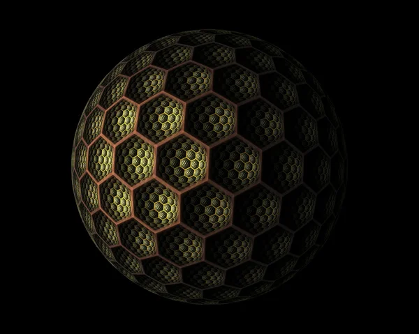 Abstrato fractal sobre o fundo preto — Fotografia de Stock