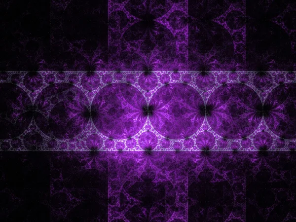 Abstrakt fraktal lila på den svarta bakgrunden — Stockfoto