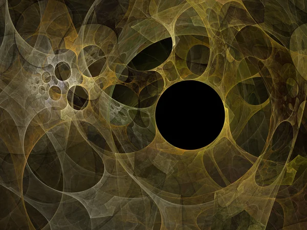 Abstract fractal on the black background — Stock Photo, Image