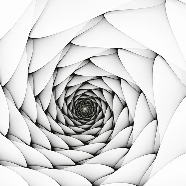 Abstracte fractal spiraal op de witte achtergrond — Stockfoto