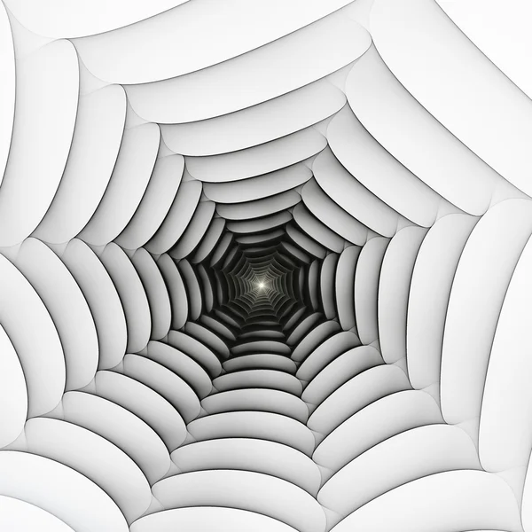 Espial fractal abstrato no fundo branco — Fotografia de Stock