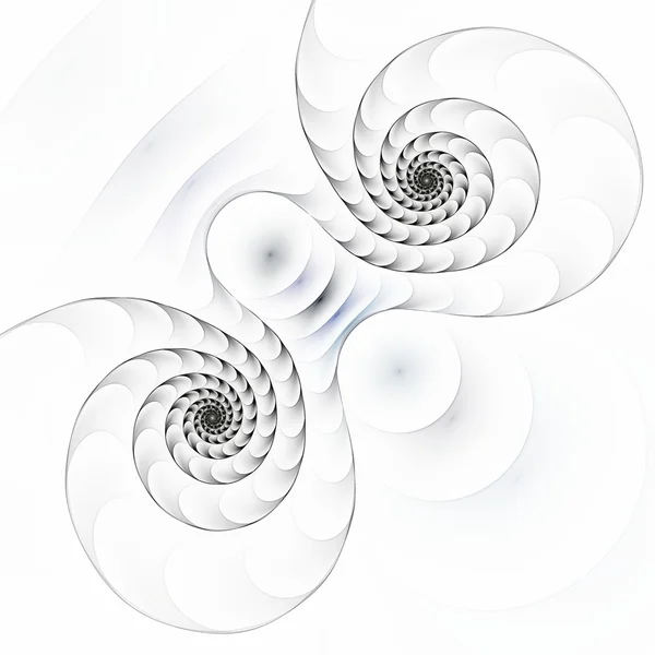 Abstract fractal spiral on the white background — Stock Photo, Image