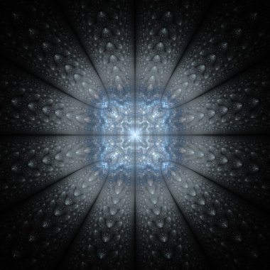 siyah arka plan üzerine daire fractal