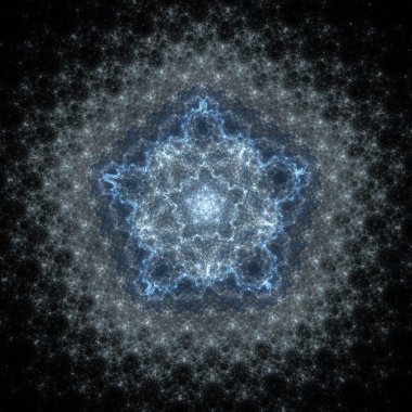 siyah arka plan üzerine daire fractal