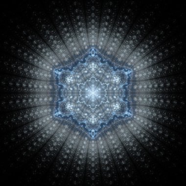 siyah arka plan üzerine daire fractal