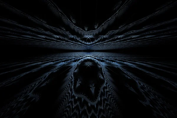 Горизонтальный фрактал на черном фоне — стоковое фото