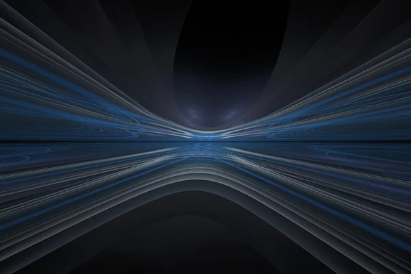 Fraktal horisontal pada latar belakang hitam — Stok Foto