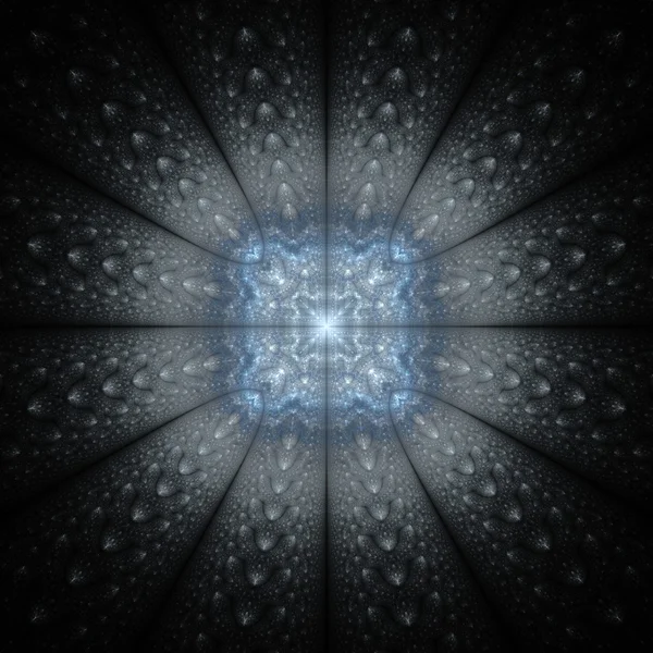 Círculo fractal en el fondo negro — Foto de Stock
