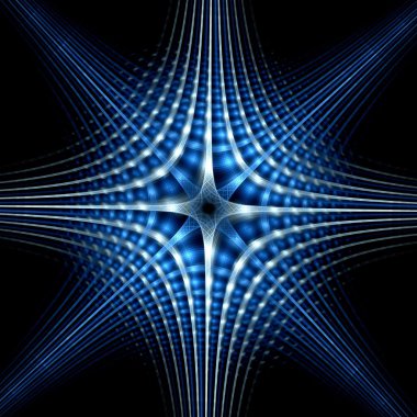 siyah arka plan üzerinde renkli arka dijital mavi fractal sanat