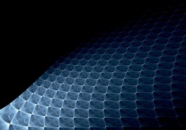 Dijital illüstrasyon kare mavi soyut