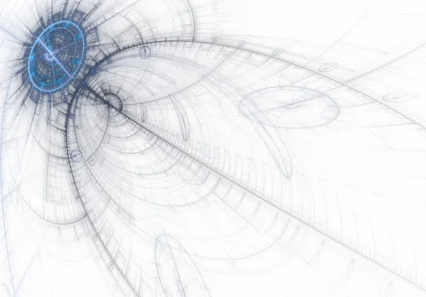 Komputera generowane ilustracja renderowania fraktali słonecznej niebieski — Zdjęcie stockowe