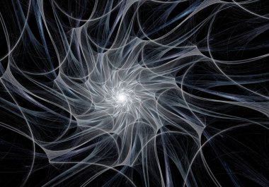 soyut fraktal sarmal siyah arka plan üzerine