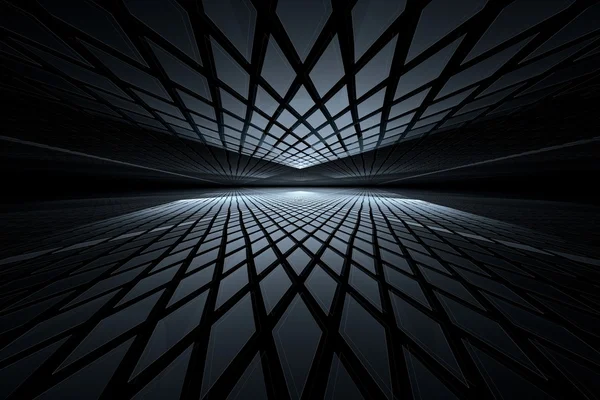 Arte fractal digital abstracto en perspectiva — Foto de Stock