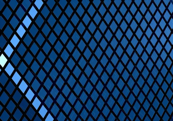 Abstrakte digitale fraktale quadratische blaue Kunst perspektivisch — Stockfoto