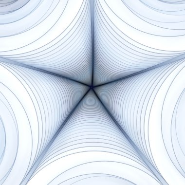 beyaz zemin üzerinde soyut fraktal mavi sarmal